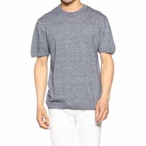リネン×コットンニットTシャツ