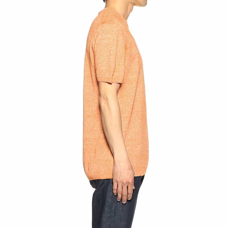 DANIELE FIESOLI リネン×コットンニットTシャツ ORANGE
