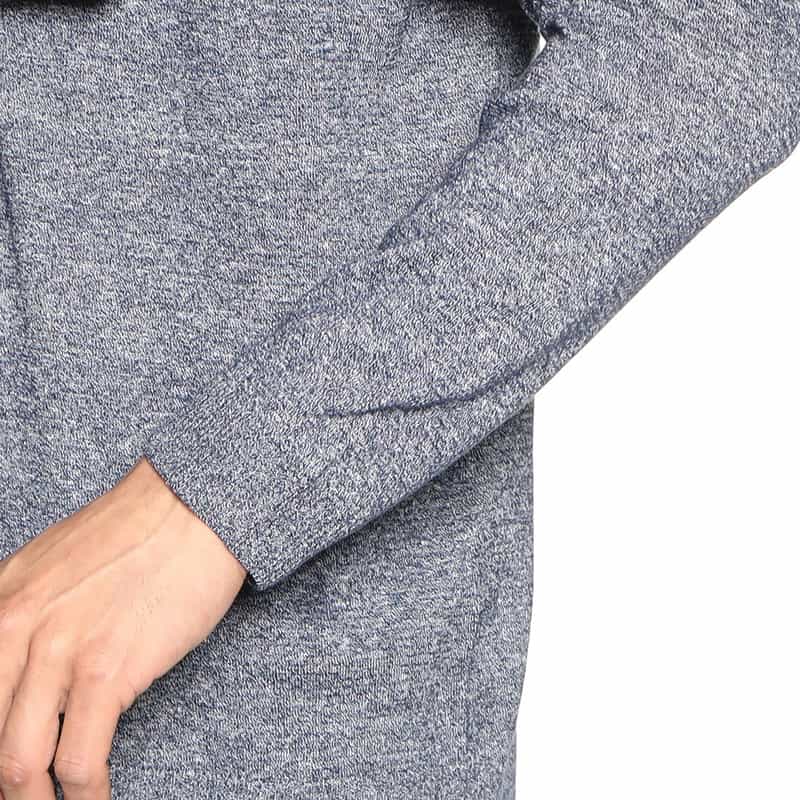 DANIELE FIESOLI リネン×コットンヘンリーネックニットプルオーバー NAVY