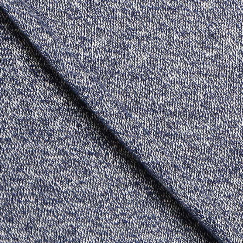 DANIELE FIESOLI リネン×コットンヘンリーネックニットプルオーバー NAVY