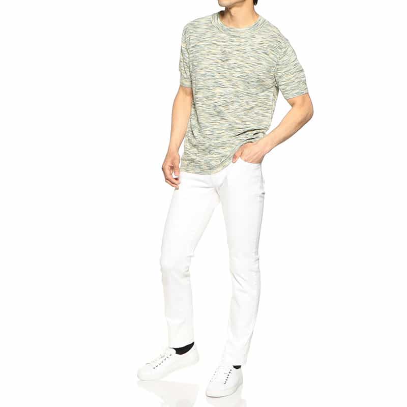 DANIELE FIESOLI ブークレコットンニットTシャツ GREEN