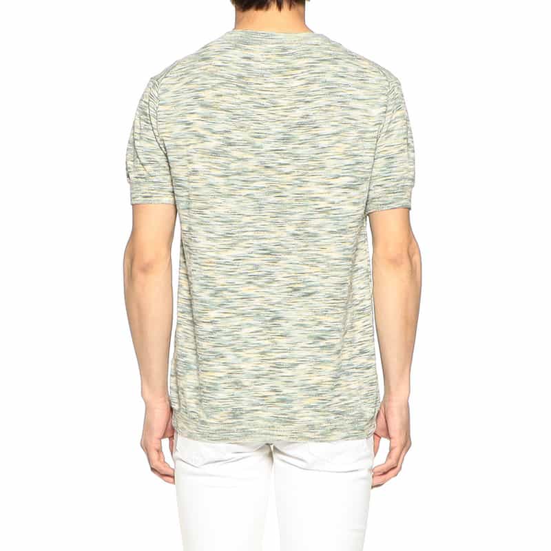 DANIELE FIESOLI ブークレコットンニットTシャツ GREEN