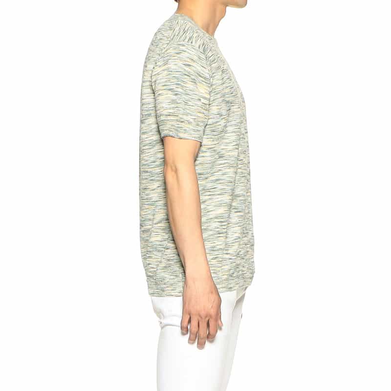 DANIELE FIESOLI ブークレコットンニットTシャツ GREEN