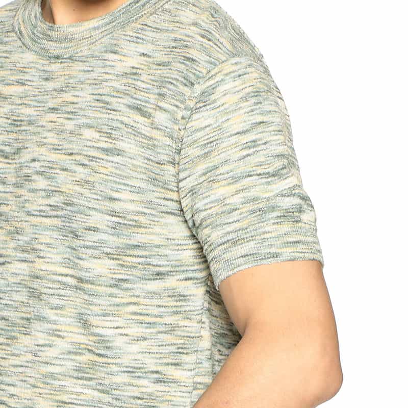 DANIELE FIESOLI ブークレコットンニットTシャツ GREEN