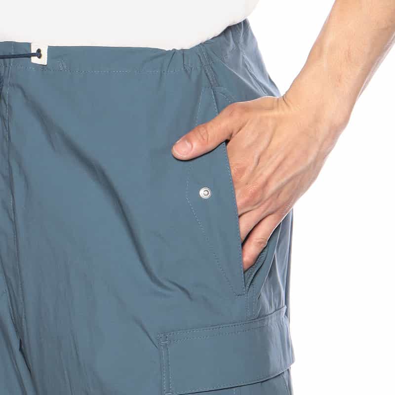 CELLAR DOOR ドローストリングカーゴパンツ BLUE