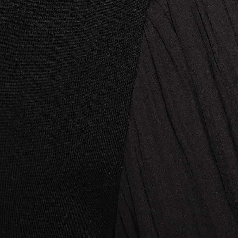 BARNEYS NEW YORK コンビネーションニットプルオーバー BLACK