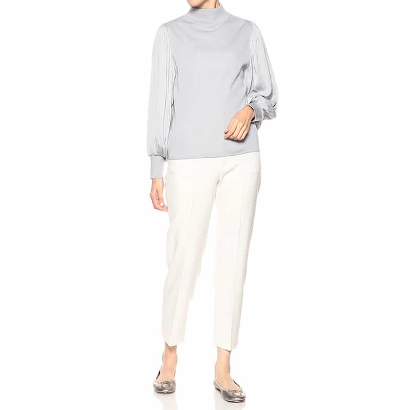 BARNEYS NEW YORK コンビネーションニットプルオーバー LIGHT GRAY