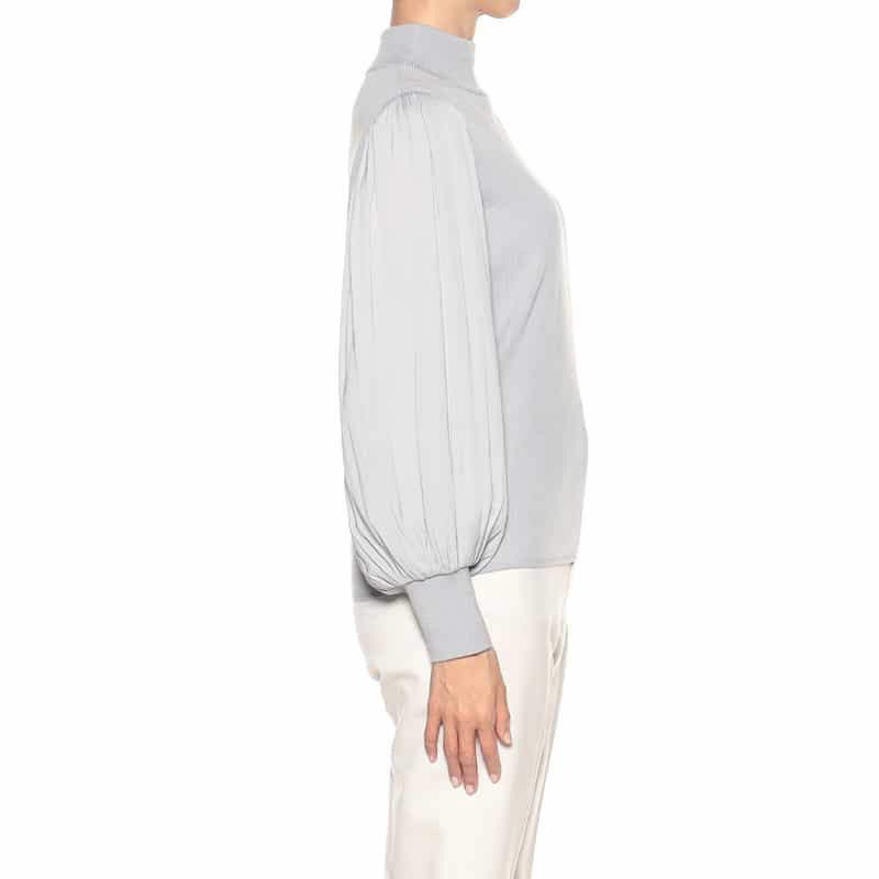 BARNEYS NEW YORK コンビネーションニットプルオーバー LIGHT GRAY