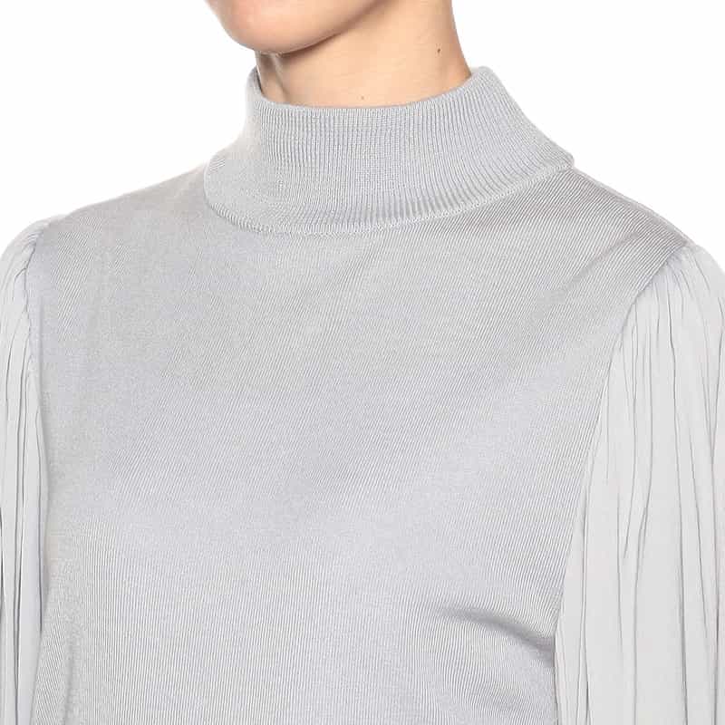 BARNEYS NEW YORK コンビネーションニットプルオーバー LIGHT GRAY