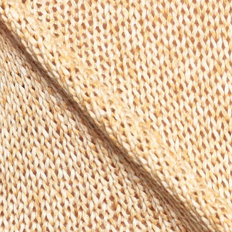 FILIPPO DE LAURENTIIS メランジ調コットンニットプルオーバー CAMEL