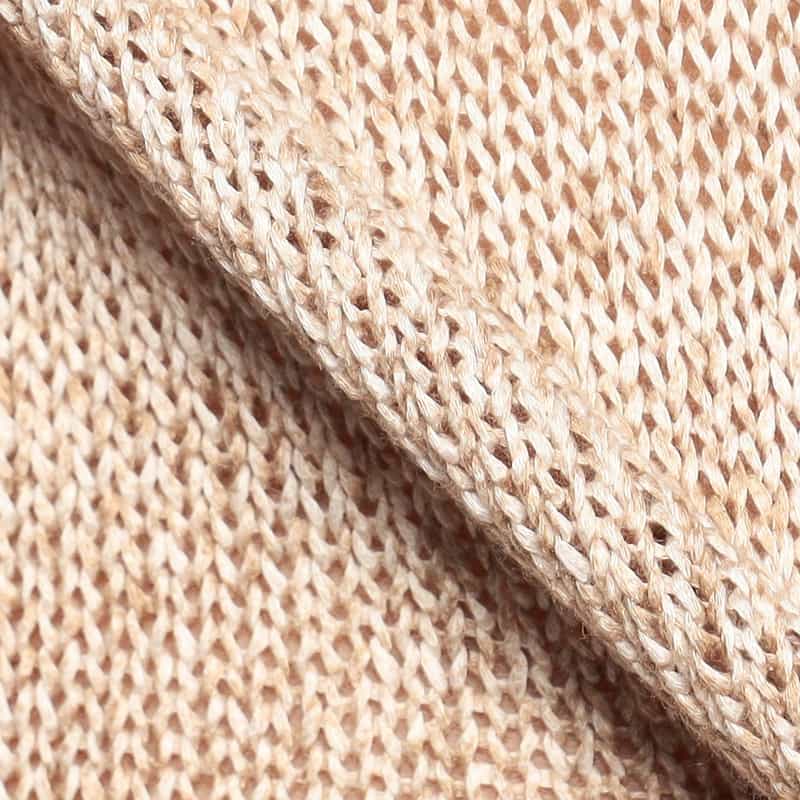 FILIPPO DE LAURENTIIS メランジ調コットンニットプルオーバー BEIGE