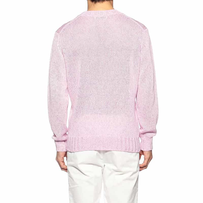 FILIPPO DE LAURENTIIS メランジ調コットンニットプルオーバー PINK