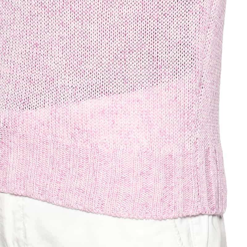 FILIPPO DE LAURENTIIS メランジ調コットンニットプルオーバー PINK