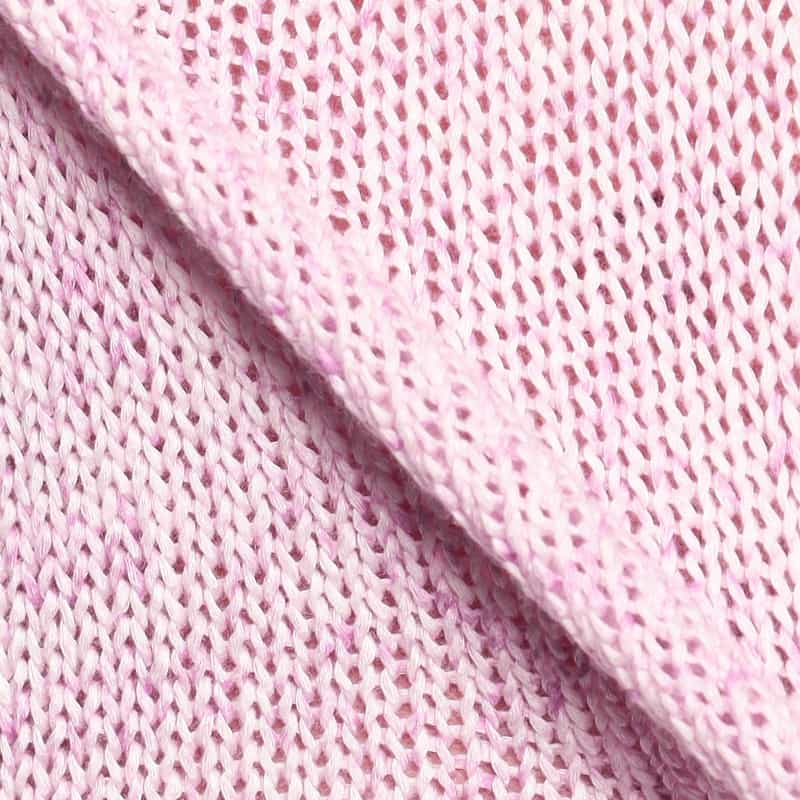 FILIPPO DE LAURENTIIS メランジ調コットンニットプルオーバー PINK