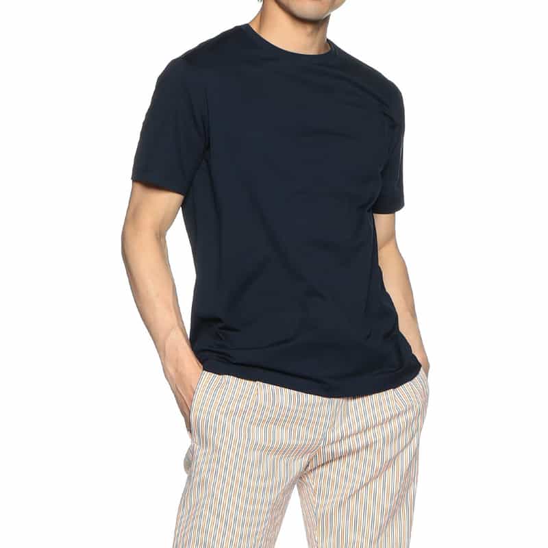 HERNO ストレッチジャージーカットソー "JG000174U" NAVY