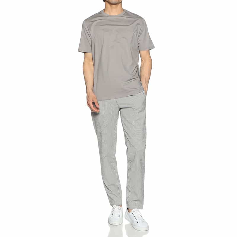 HERNO ストレッチジャージーカットソー "JG000174U" LIGHT GRAY