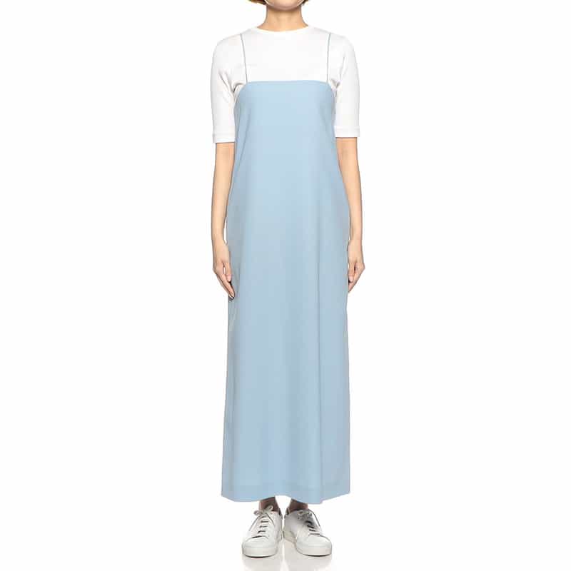 AURALEE キャミソールロングドレス BLUE