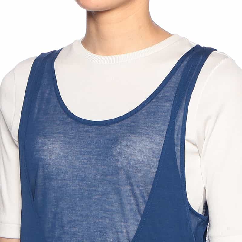 AURALEE レイヤードシアードレス BLUE