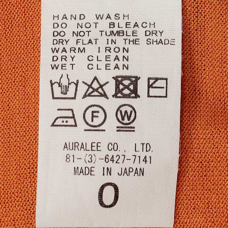 AURALEE リブニットパンツ ORANGE