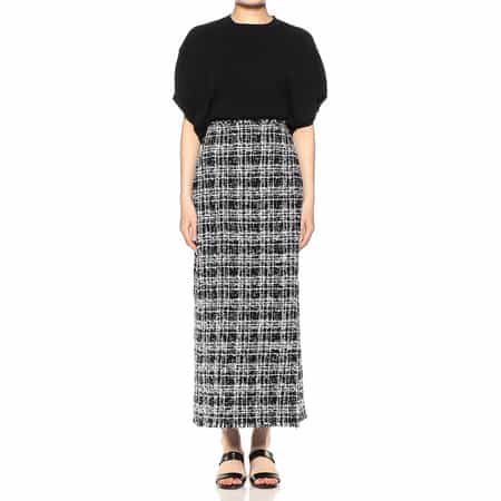 auralee SILK SUMMER TWEED SLIT SKIRT