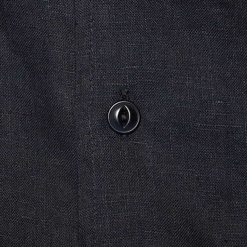 OSVALDO TRUCCHI リネンオープンカラーシャツ "HAWAII B" NAVY