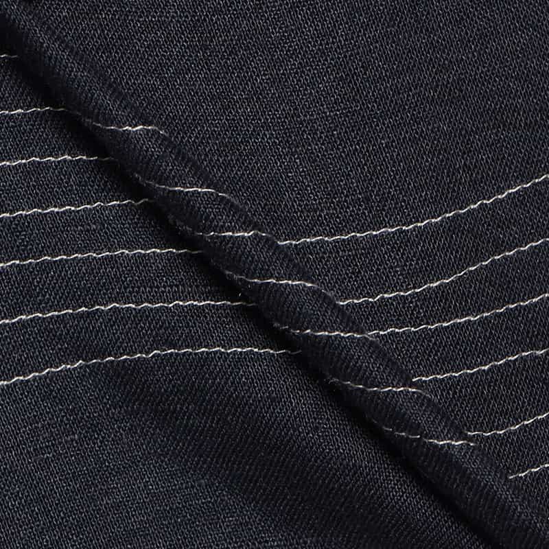 OSVALDO TRUCCHI リネンオープンカラーシャツ "HAWAII B" NAVY