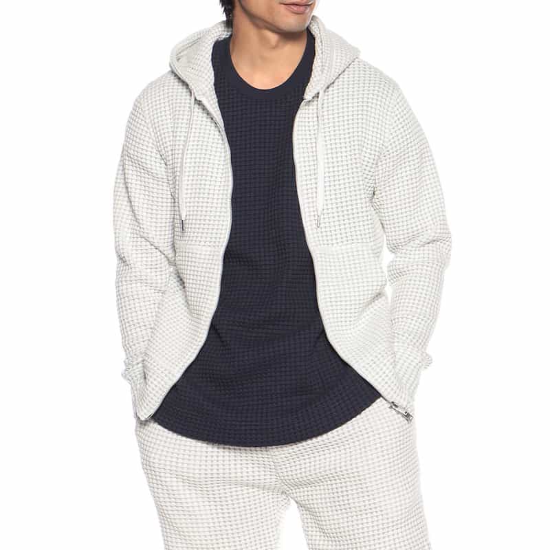 SEA GREEN バーニーズ ニューヨーク限定ワッフルパーカー IVORY