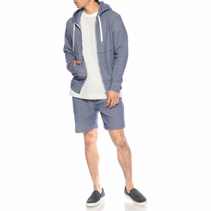 SEA GREEN バーニーズ ニューヨーク限定ワッフルパーカー BLUE