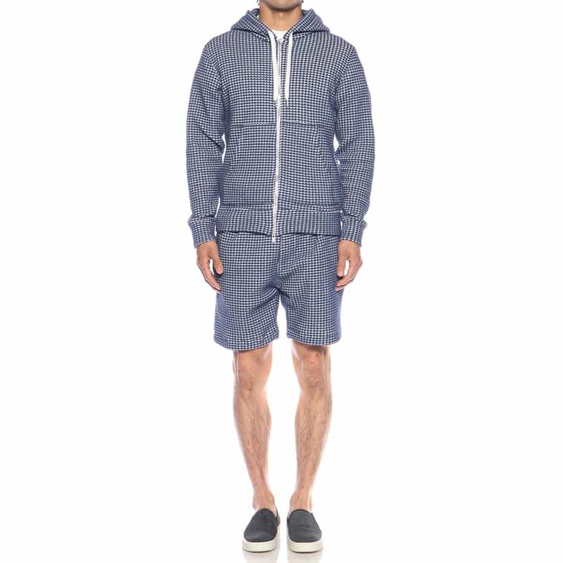 SEA GREEN バーニーズ ニューヨーク限定ワッフルパーカー BLUE