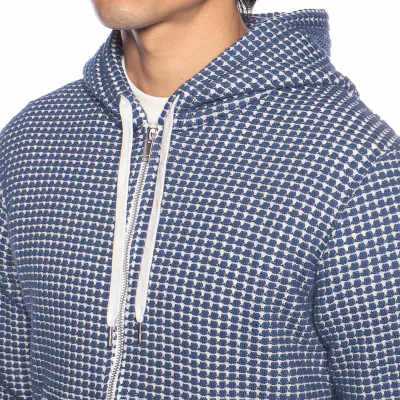 SEA GREEN バーニーズ ニューヨーク限定ワッフルパーカー BLUE