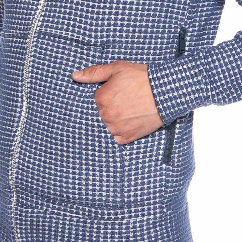 SEA GREEN バーニーズ ニューヨーク限定ワッフルパーカー BLUE