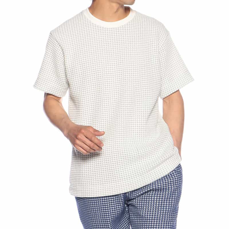 SEA GREEN バーニーズ ニューヨーク限定ワッフルTシャツ IVORY