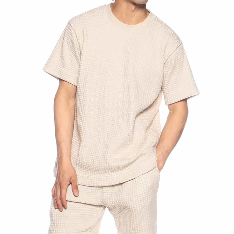 SEA GREEN バーニーズ ニューヨーク限定ワッフルTシャツ BEIGE