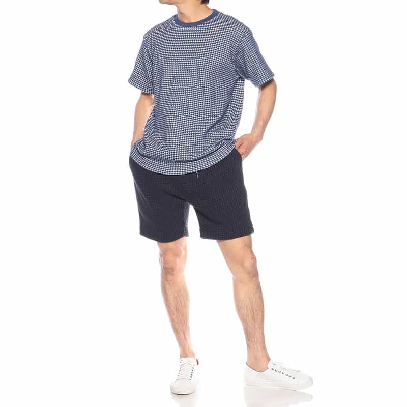 SEA GREEN バーニーズ ニューヨーク限定ワッフルTシャツ BLUE