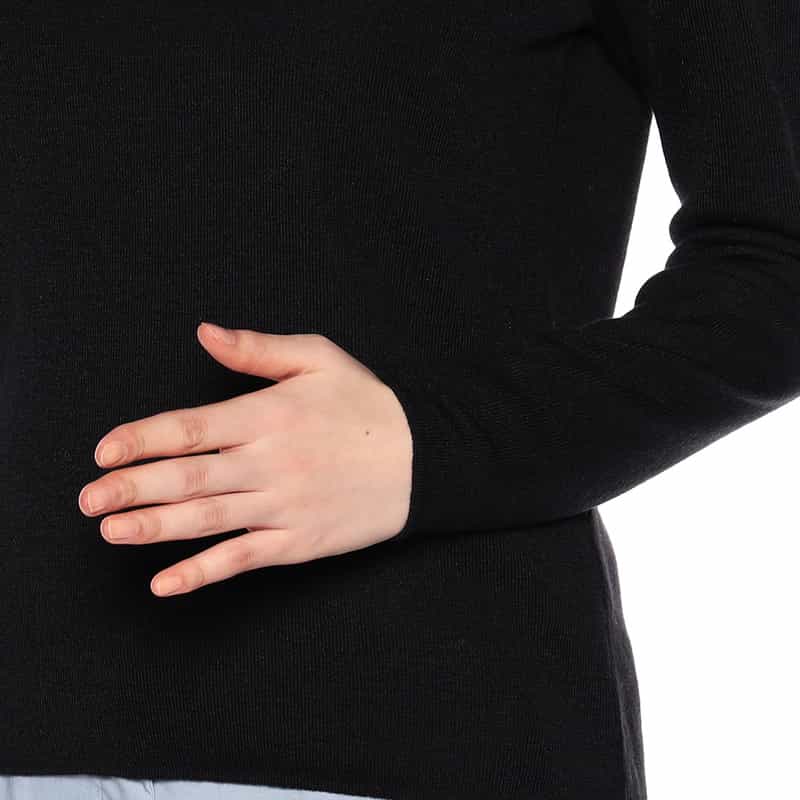 BARNEYS NEW YORK ドットチュールコンビネーションニットプルオーバー BLACK