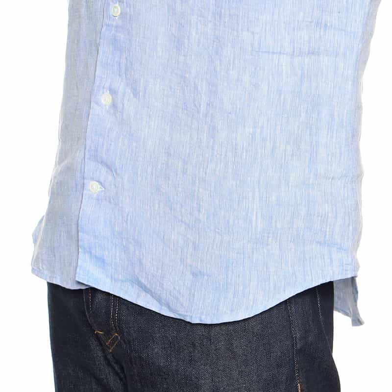 BARNEYS NEW YORK 半袖リネンシャツ LIGHT BLUE