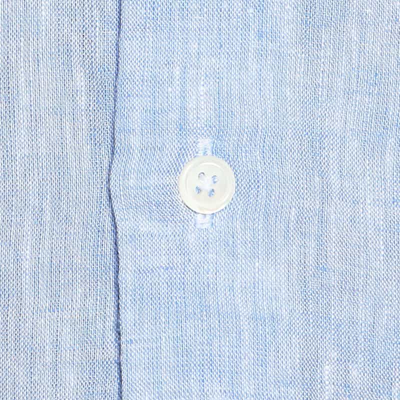 BARNEYS NEW YORK 半袖リネンシャツ LIGHT BLUE