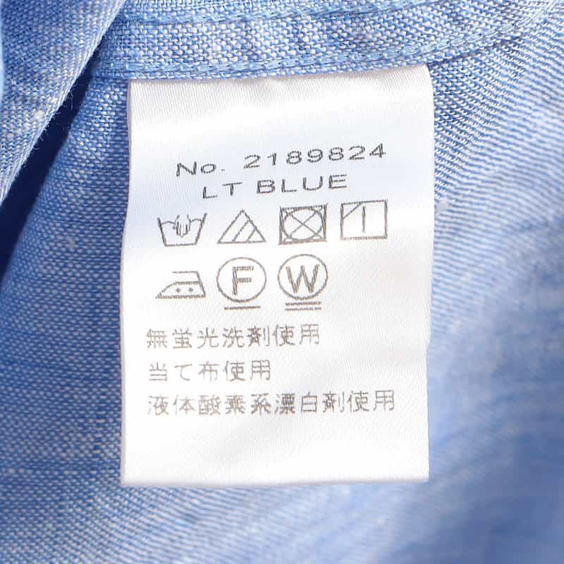 BARNEYS NEW YORK 半袖リネンシャツ LIGHT BLUE