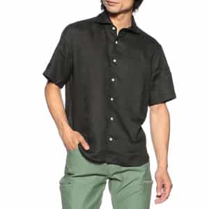 半袖リネンシャツ