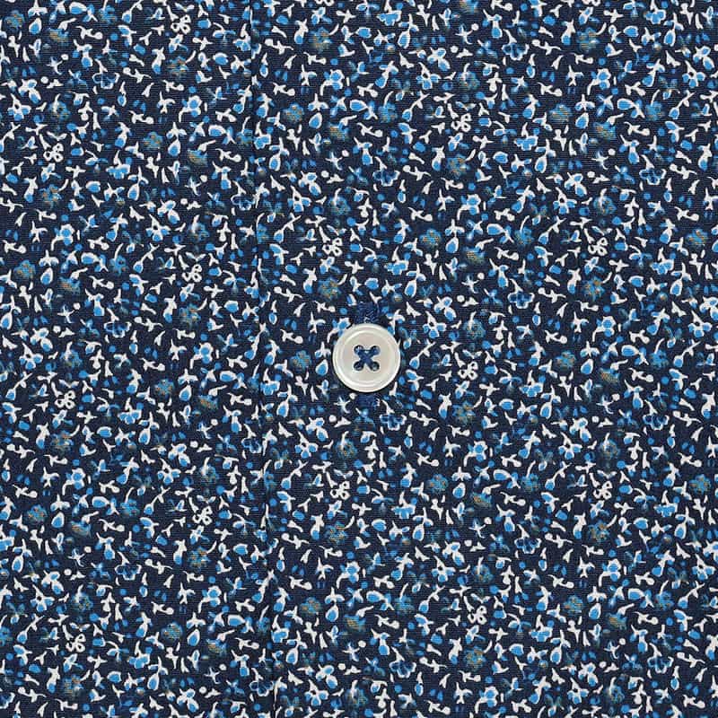 BARNEYS NEW YORK フラワープリントシャツ NAVY