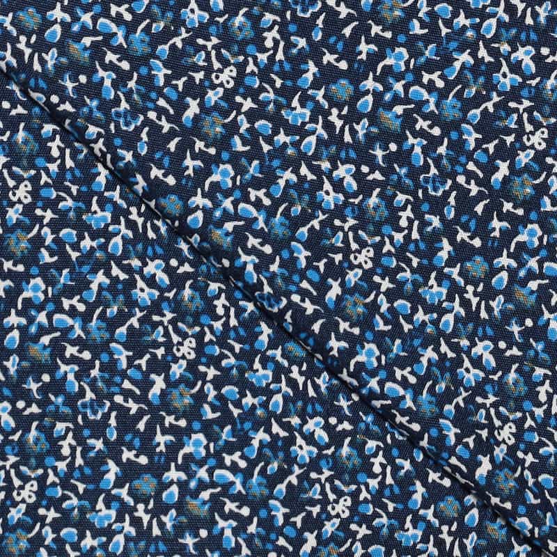 BARNEYS NEW YORK フラワープリントシャツ NAVY