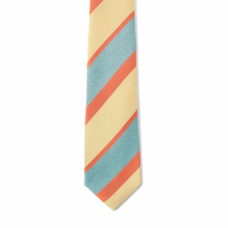 BARNEYS NEW YORK ストライプ柄タイ TURQUOISE