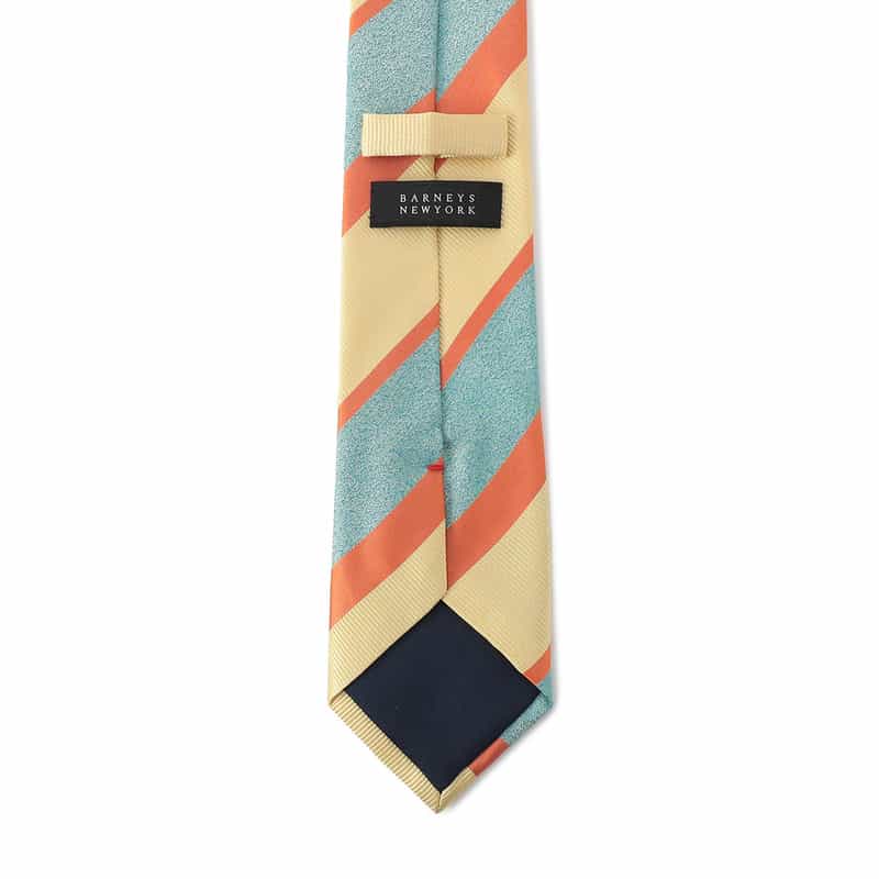 BARNEYS NEW YORK ストライプ柄タイ TURQUOISE