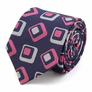ランダムスクエア柄タイ