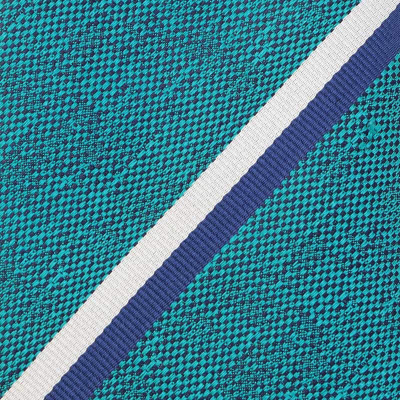 SEAWARD＆STEARN ダブルストライプ柄タイ TURQUOISE