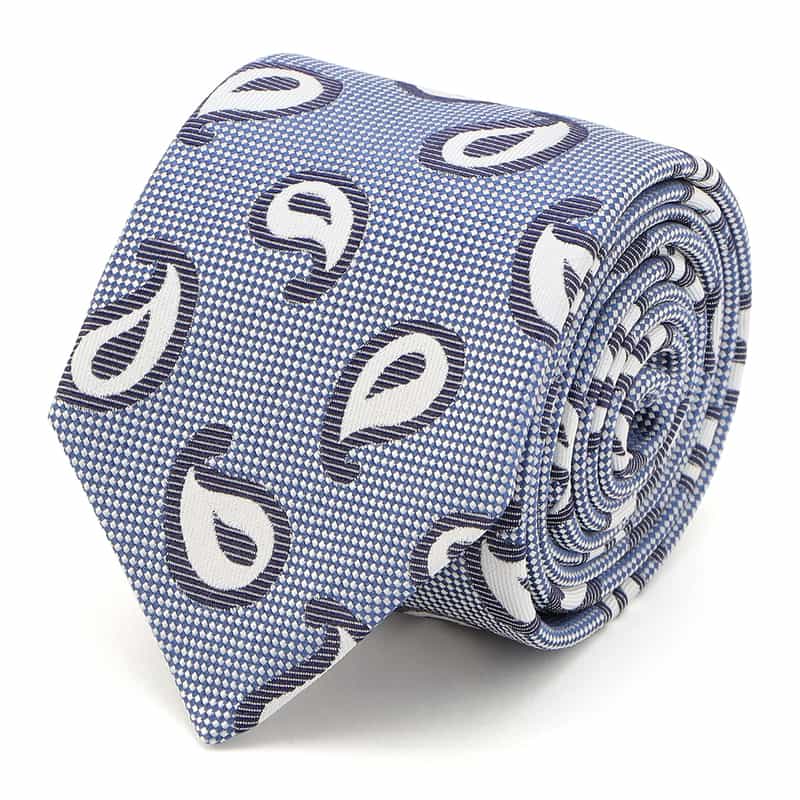 SEAWARD＆STEARN ペイズリー柄タイ LIGHT BLUE