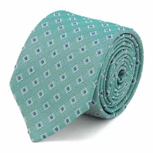 スクエア×ドット柄タイ