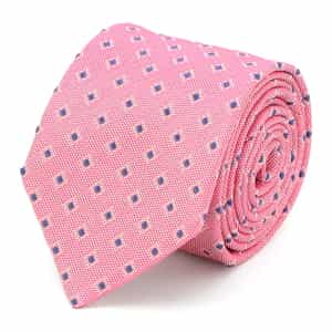 スクエア×ドット柄タイ