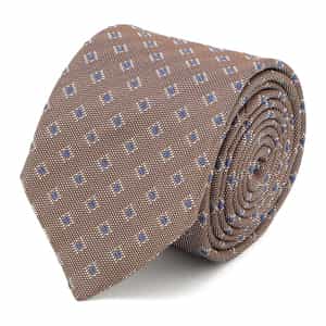 スクエア×ドット柄タイ