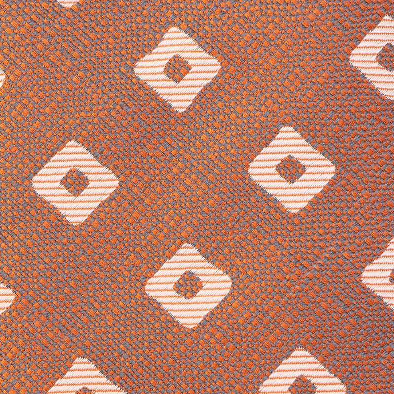 SEAWARD＆STEARN スクエア柄タイ ORANGE